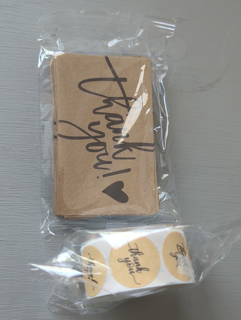 Thank You Kraft Card Pack with Sticker Roll